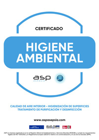 Sello  de calidad de Higiene Ambiental ASP Asepsia