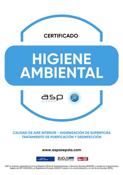 Sello  de calidad de Higiene Ambiental ASP Asepsia